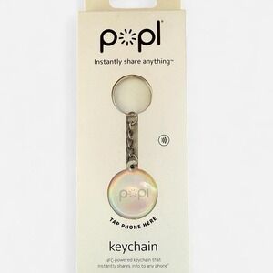 Popl Keychain - Instantly Share Your Social Media, Contact Info, Websites - NEW